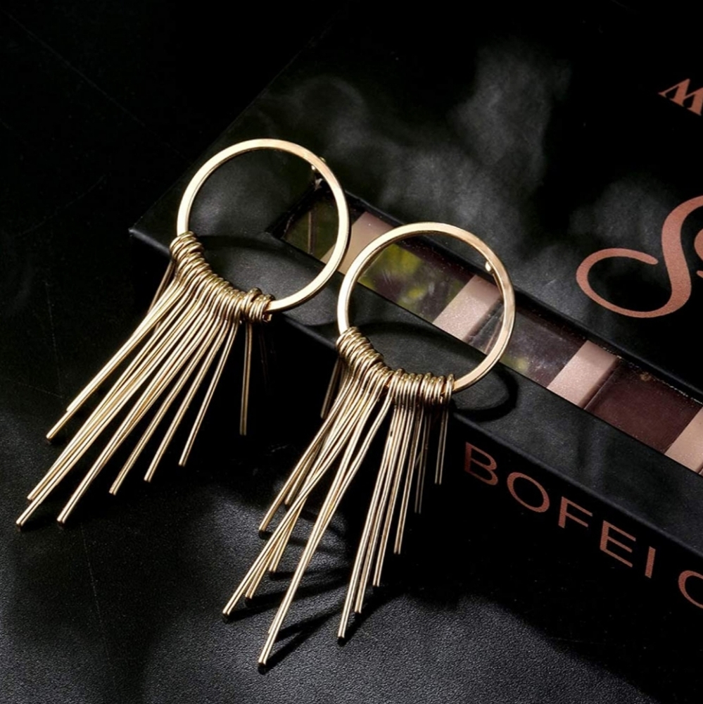 Gold Tone Dangle Earrings